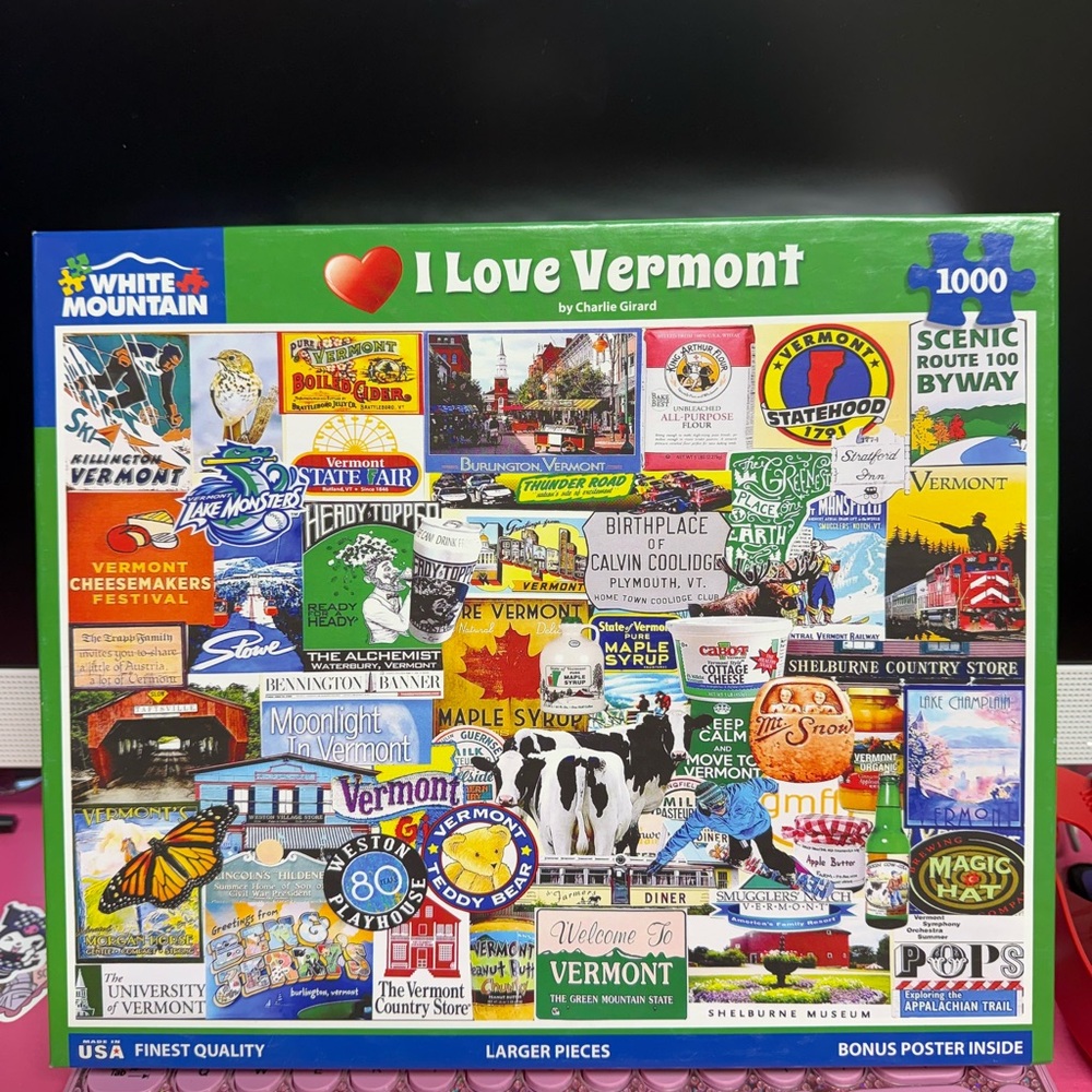 White Mountain Colorful Vermont 1000-Piece Puzzle
